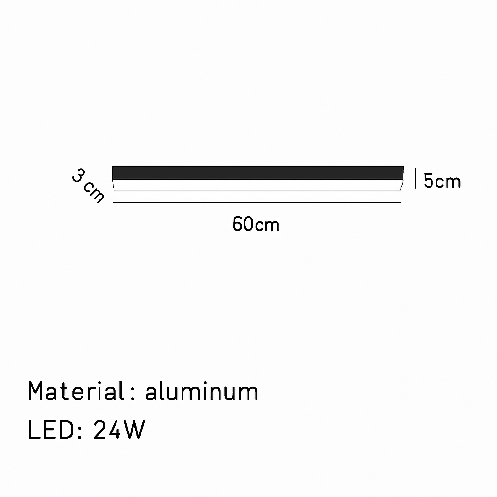 plafonnier led minimaliste ajustable en aluminium