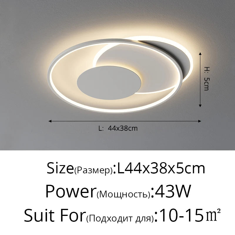 plafonnier led minimaliste géométrique rectangulaire et rond