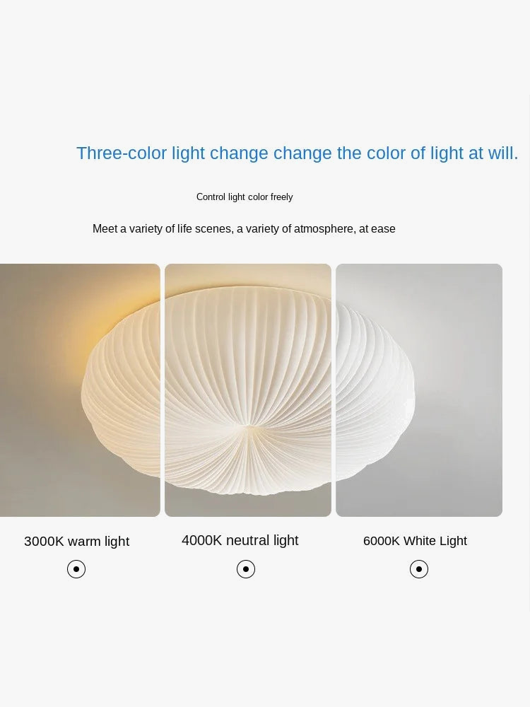 plafonnier led moderne abat jour citrouille luminaire à intensité variable