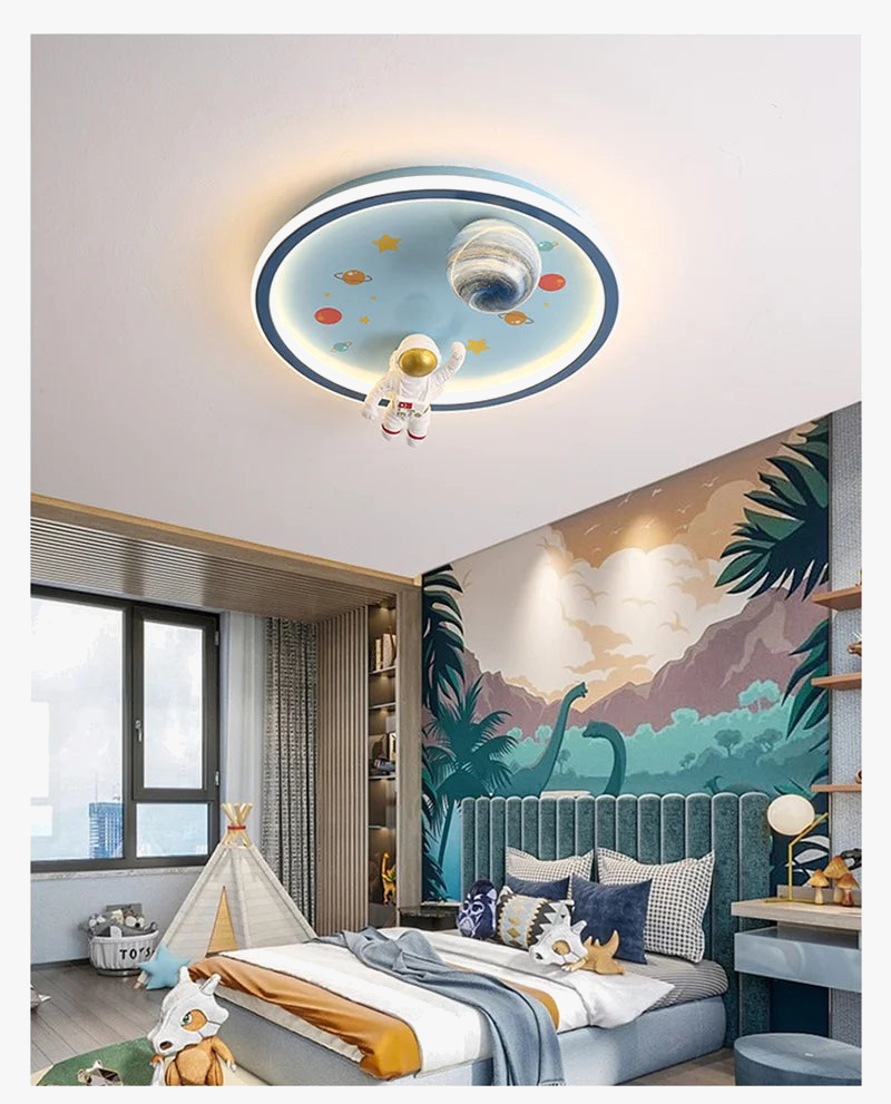 plafonnier led moderne astronaute luminaire décoratif enfant