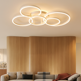 plafonnier led moderne avec anneau doré luminaire décoratif d'intérieur