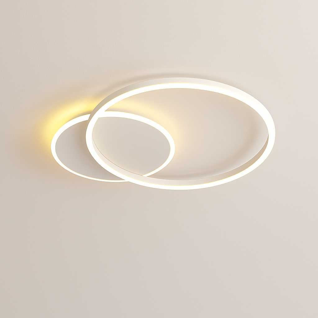 plafonnier led moderne avec anneau doré luminaire décoratif d'intérieur