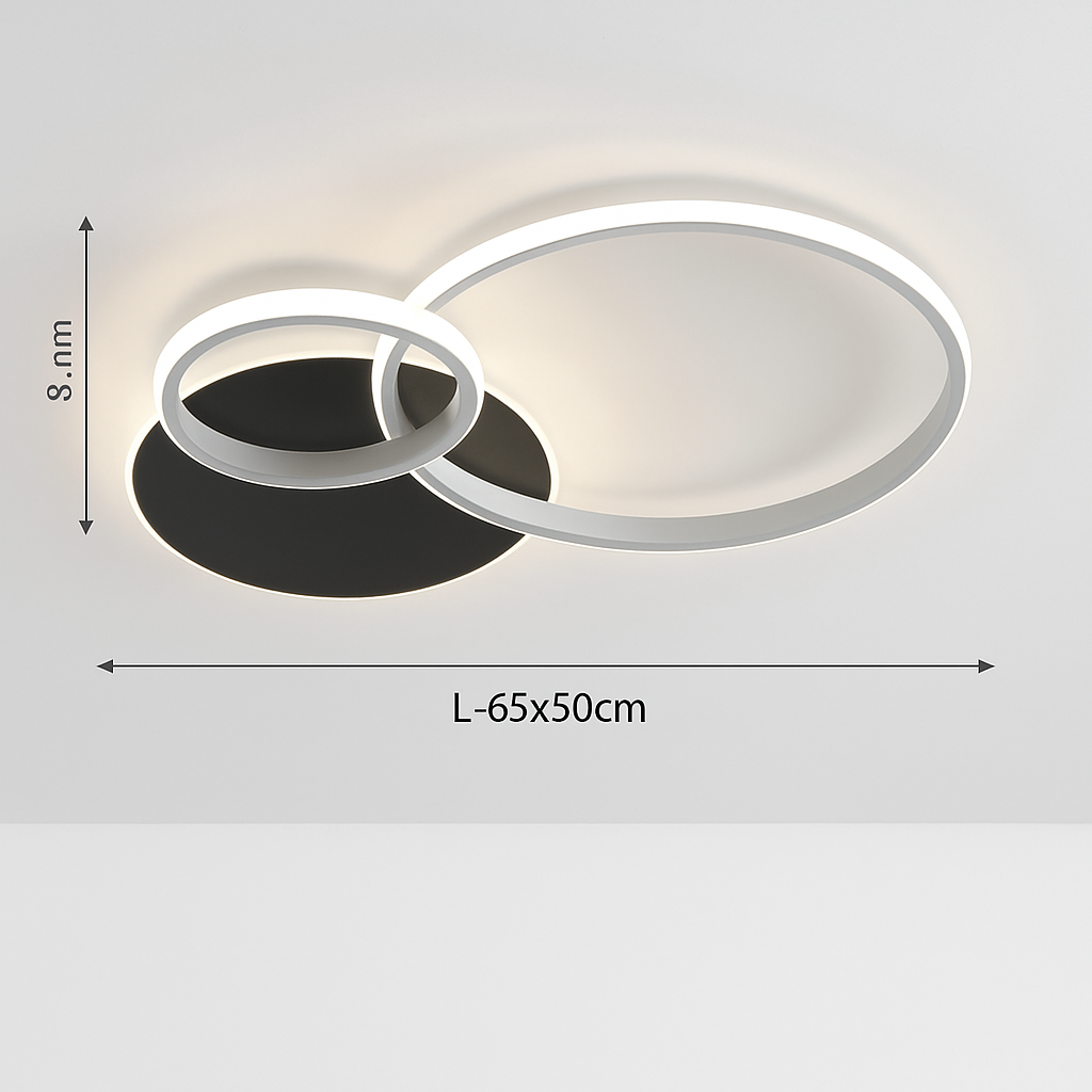 plafonnier led moderne avec anneau doré luminaire décoratif d'intérieur