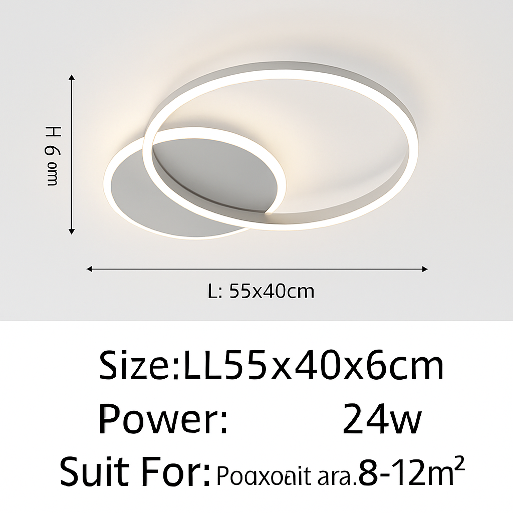 plafonnier led moderne avec anneau doré luminaire décoratif d'intérieur