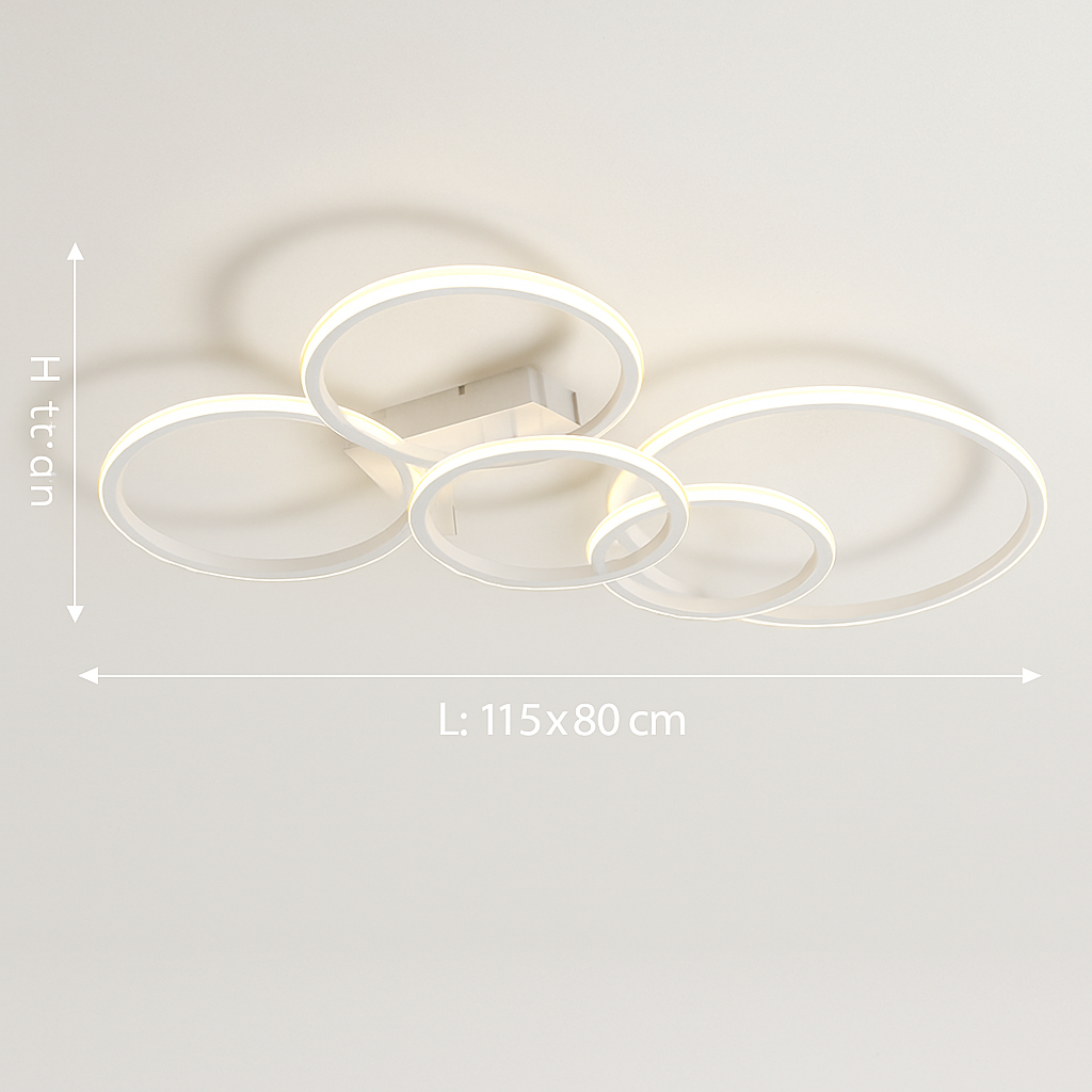 plafonnier led moderne avec anneau doré luminaire décoratif d'intérieur