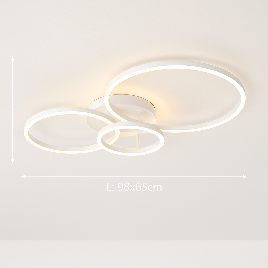 plafonnier led moderne avec anneau doré luminaire décoratif d'intérieur