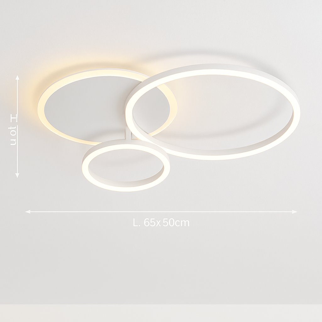 plafonnier led moderne avec anneau doré luminaire décoratif d'intérieur