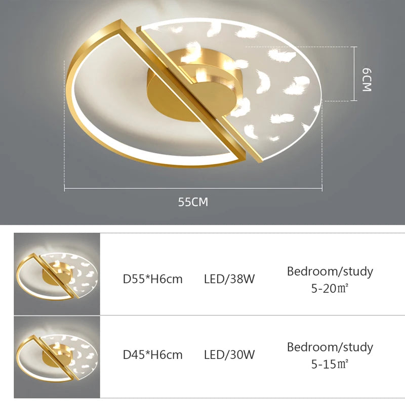 plafonnier led moderne avec intensité variable et design unique