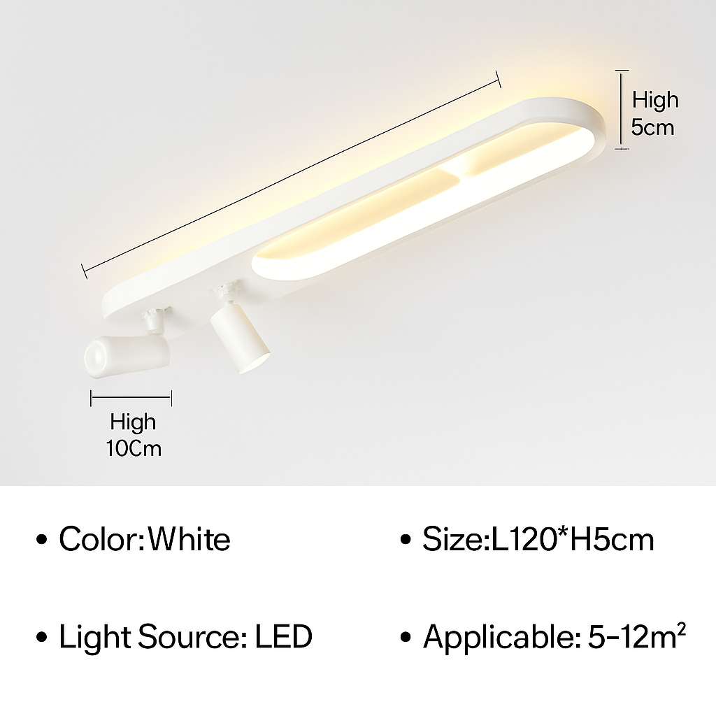 plafonnier led moderne avec projecteur pour décoration intérieure