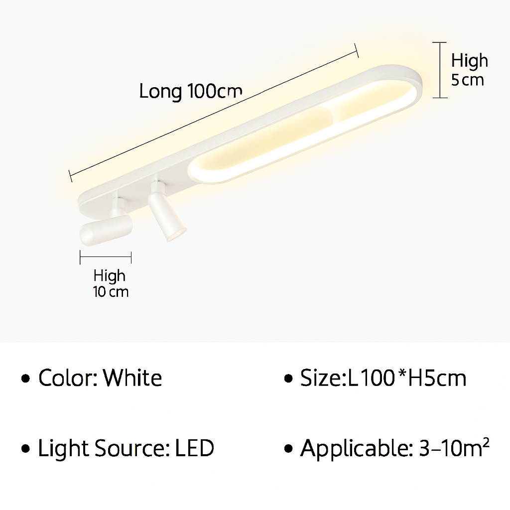 plafonnier led moderne avec projecteur pour décoration intérieure