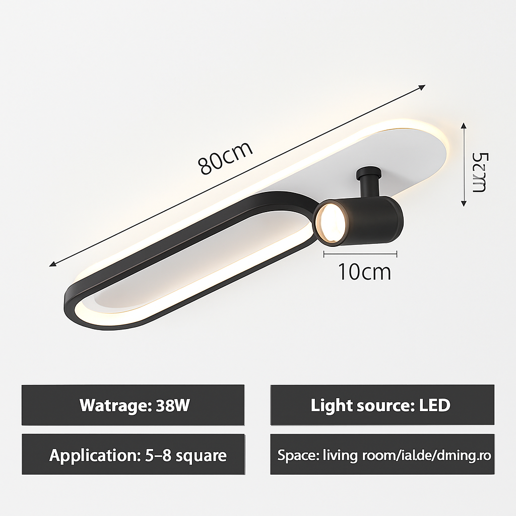 plafonnier led moderne avec projecteur pour décoration intérieure