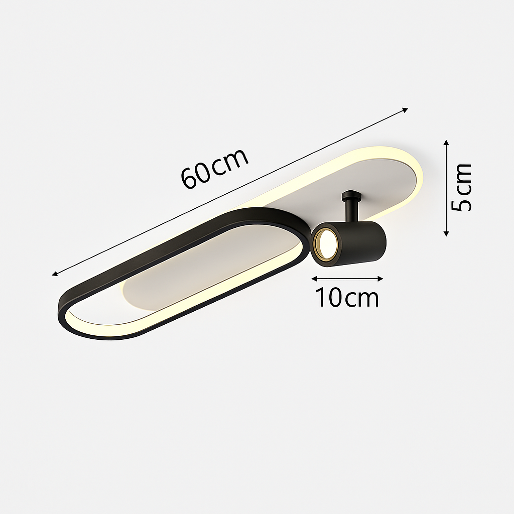 plafonnier led moderne avec projecteur pour décoration intérieure