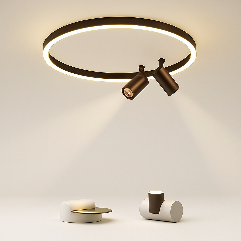 plafonnier led moderne avec projecteur pour décoration intérieure