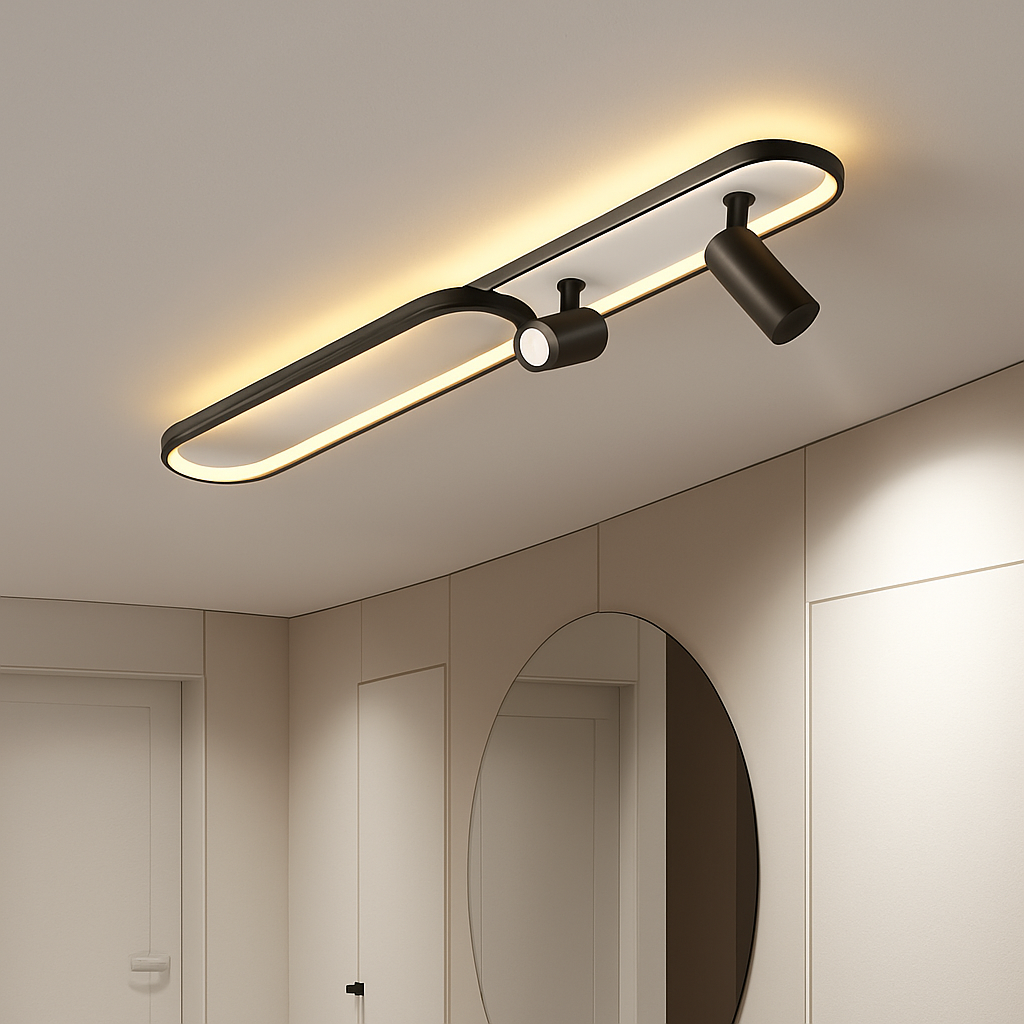 plafonnier led moderne avec projecteur pour décoration intérieure