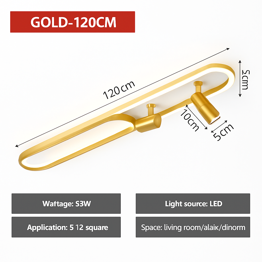 plafonnier led moderne avec projecteur pour décoration intérieure
