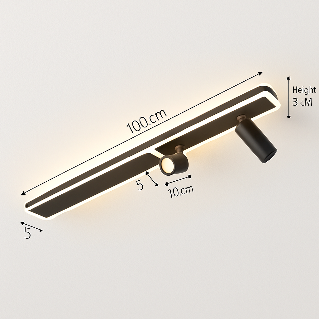 plafonnier led moderne avec projecteur pour intérieur décoratif