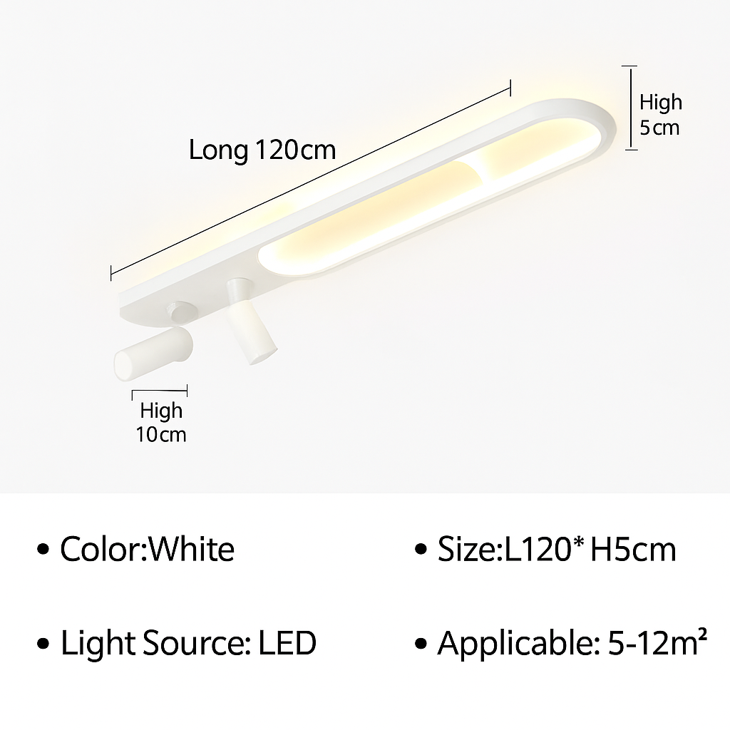 plafonnier led moderne avec projecteur pour intérieur décoratif