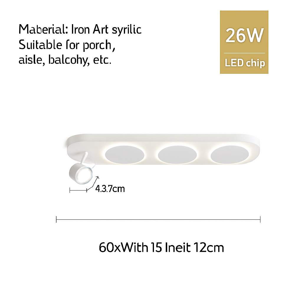 plafonnier led moderne avec projecteur pour intérieur décoratif