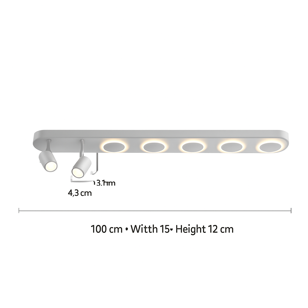 plafonnier led moderne avec projecteur pour intérieur décoratif