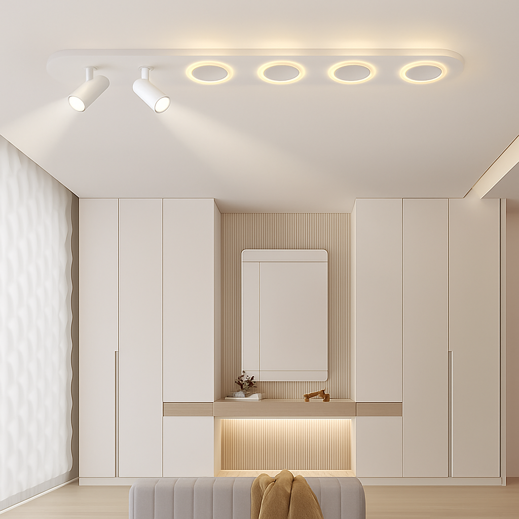 plafonnier led moderne avec projecteur pour intérieur décoratif