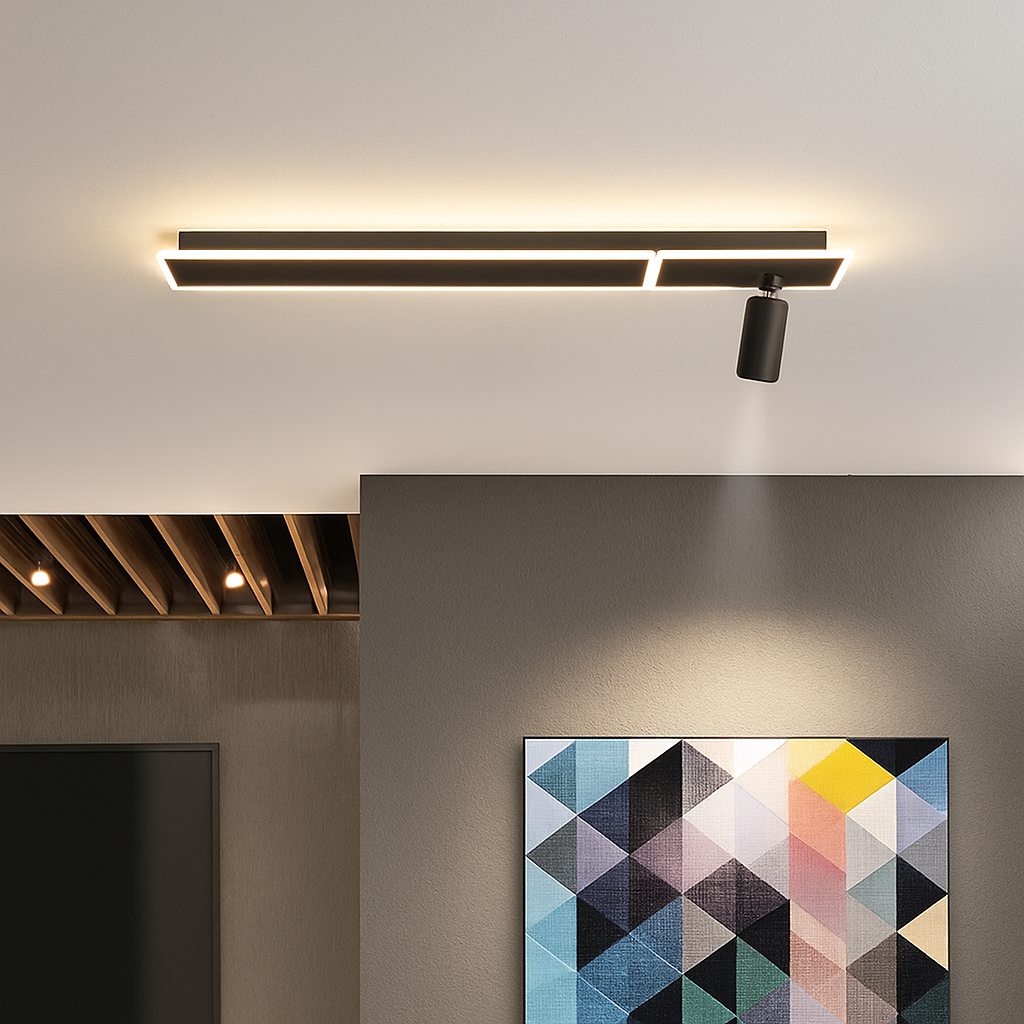 plafonnier led moderne avec projecteur pour intérieur décoratif