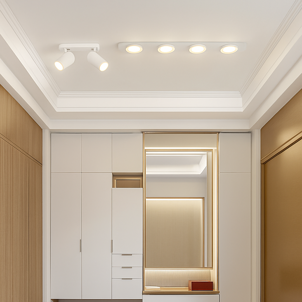 plafonnier led moderne avec projecteur pour intérieur décoratif