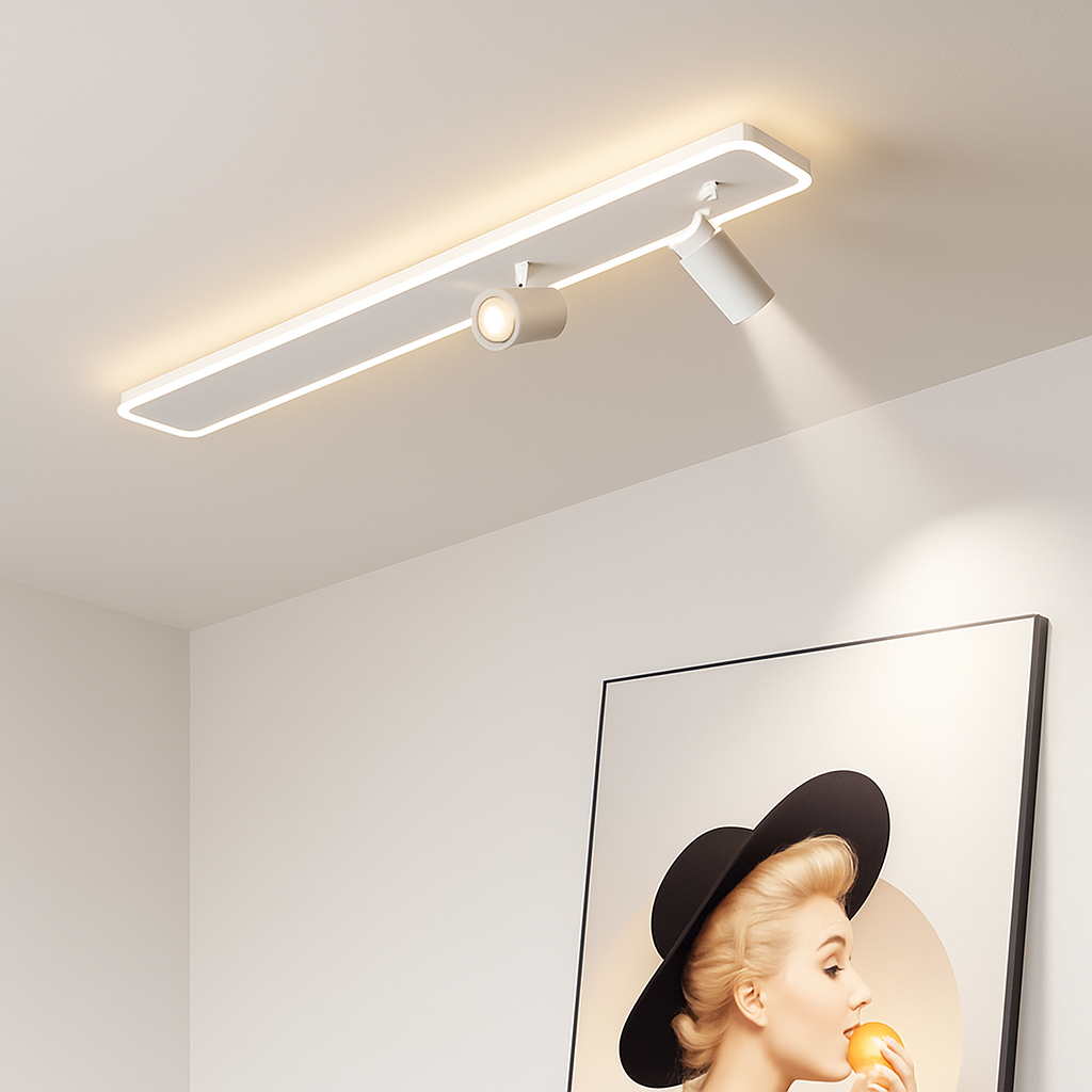plafonnier led moderne avec projecteur pour intérieur décoratif