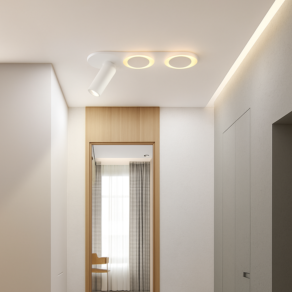 plafonnier led moderne avec projecteur pour intérieur décoratif