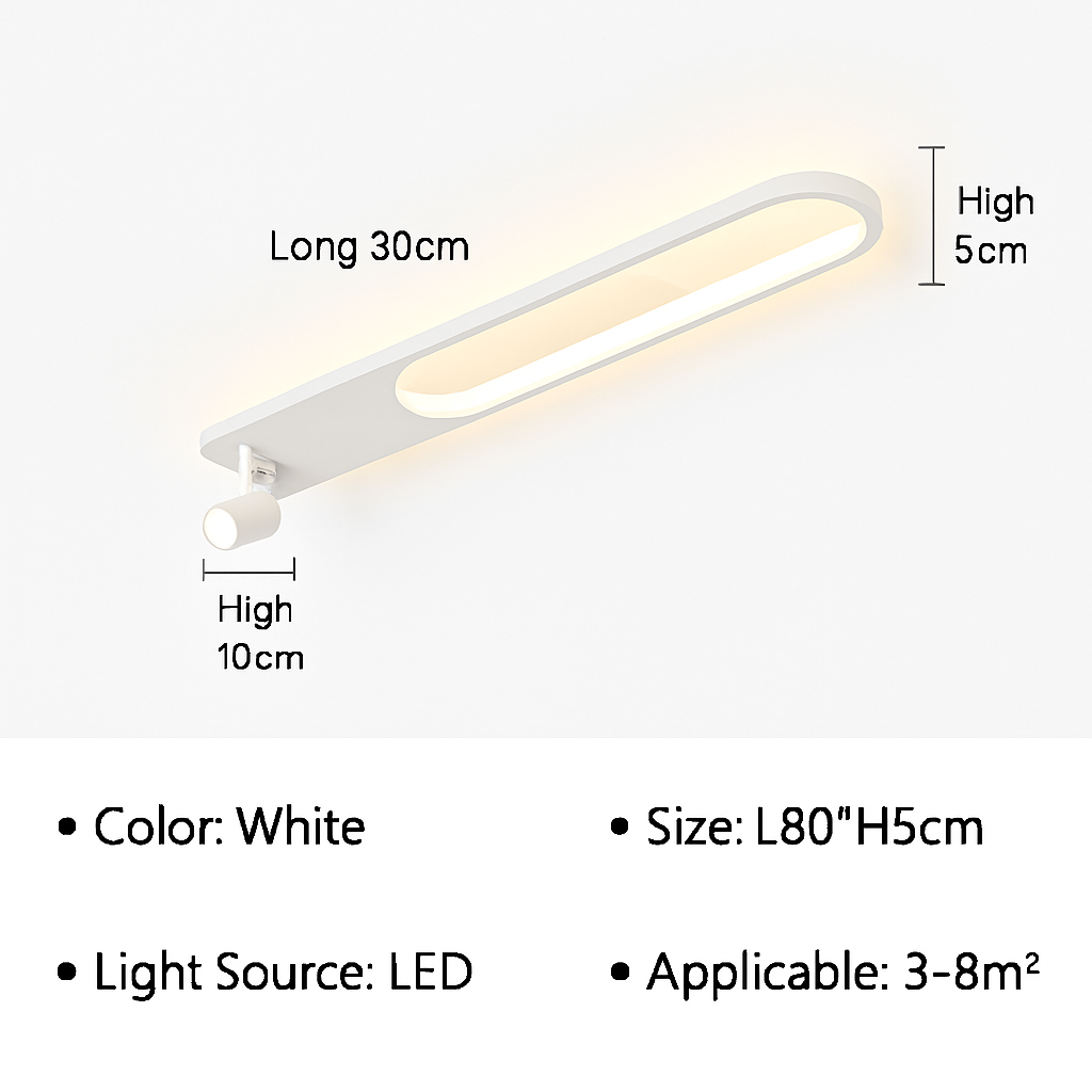 plafonnier led moderne avec projecteur pour intérieur décoratif