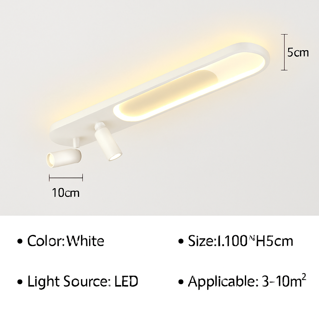 plafonnier led moderne avec projecteur pour intérieur décoratif