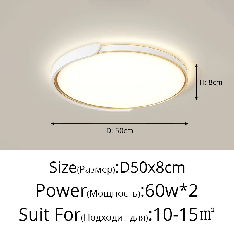 plafonnier led moderne avec télécommande design circulaire polyvalent