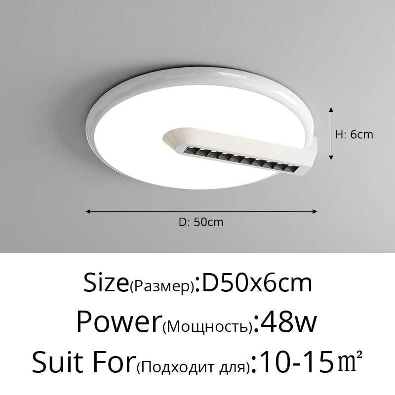 plafonnier led moderne avec télécommande pour décoration