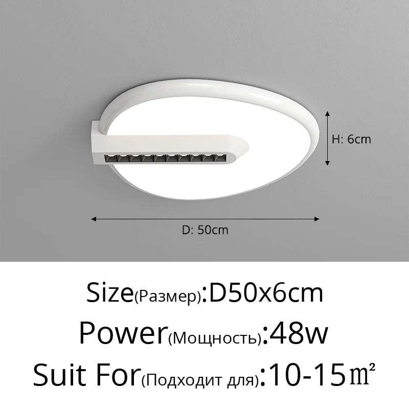 plafonnier led moderne avec télécommande pour décoration