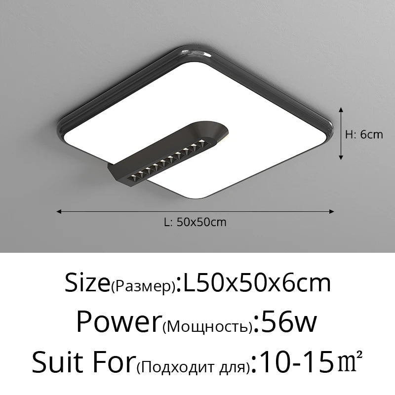 plafonnier led moderne avec télécommande pour décoration