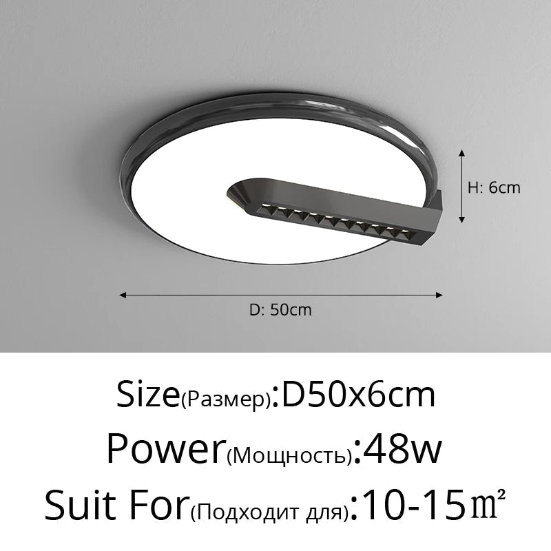 plafonnier led moderne avec télécommande pour décoration