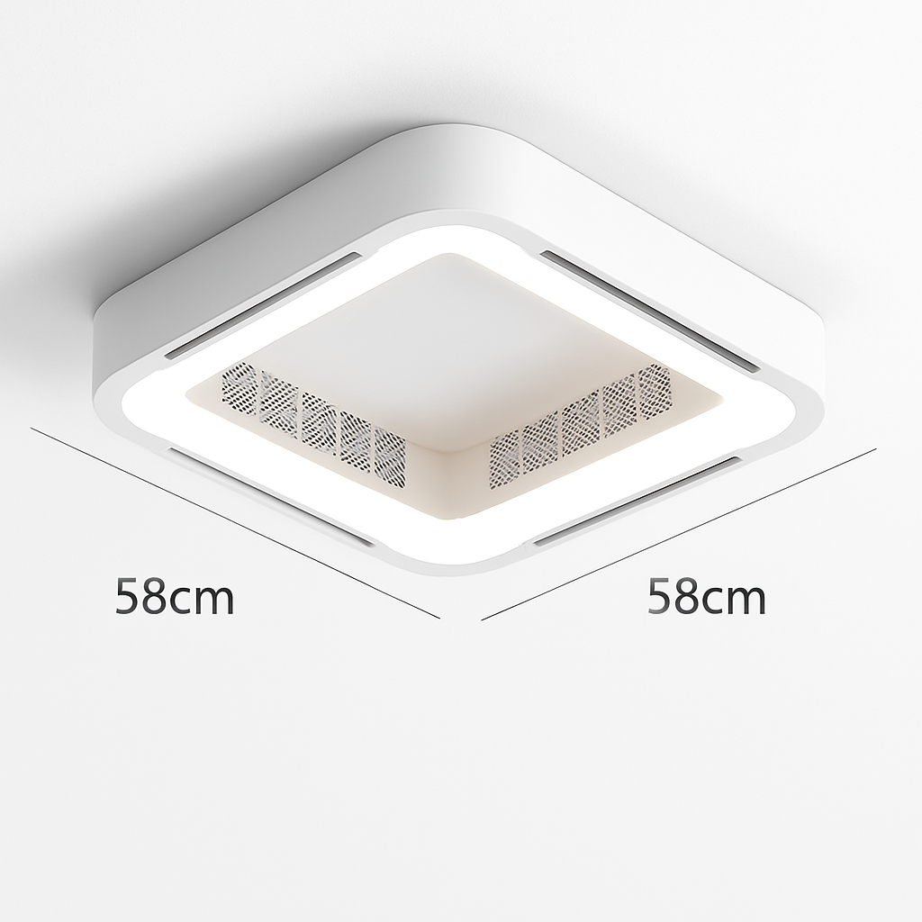 plafonnier led moderne avec ventilateur et télécommande