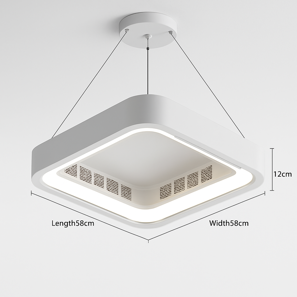 plafonnier led moderne avec ventilateur et télécommande