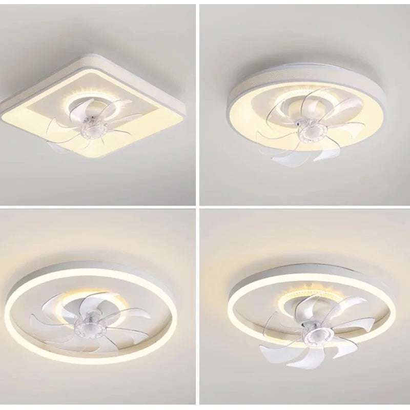 plafonnier led moderne avec ventilateur et télécommande décoratif pour la maison