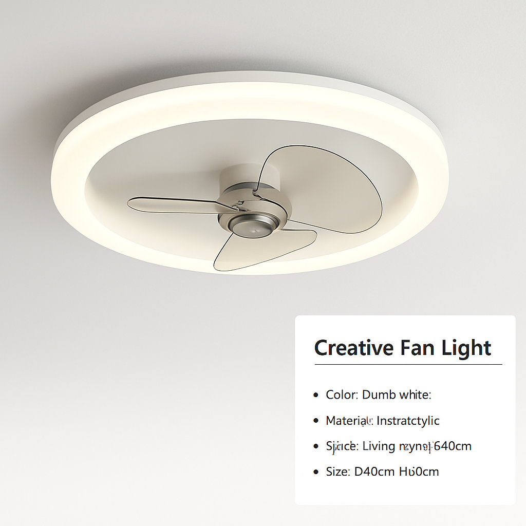 plafonnier led moderne avec ventilateur télécommandé et luminosité réglable