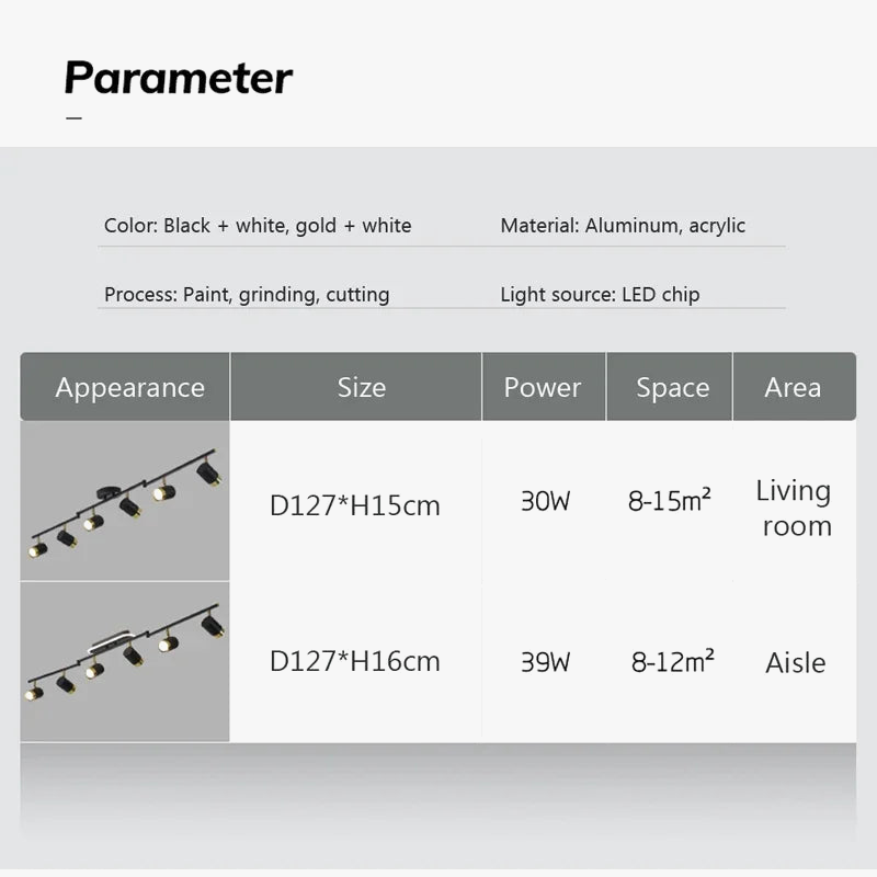 plafonnier led moderne à bande lumineuse décorative pour intérieur