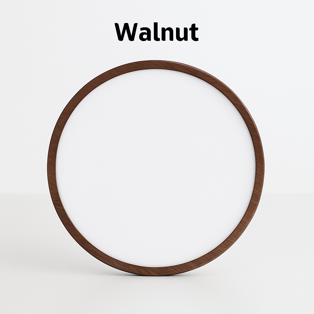 plafonnier led moderne circulaire en grain de bois éclairage intérieur décoratif