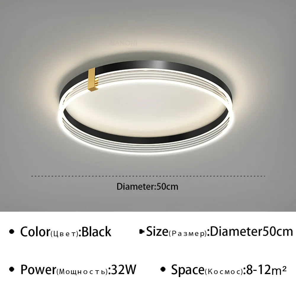 plafonnier led moderne design acrylique pour intérieur élégant