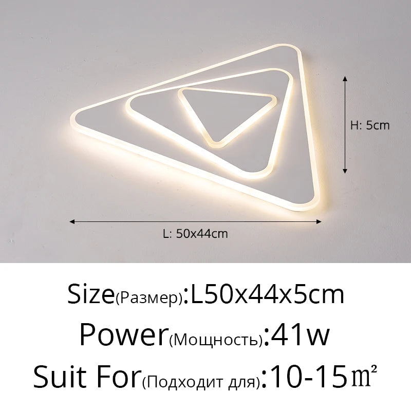 plafonnier led moderne design avec télécommande et intensité variable