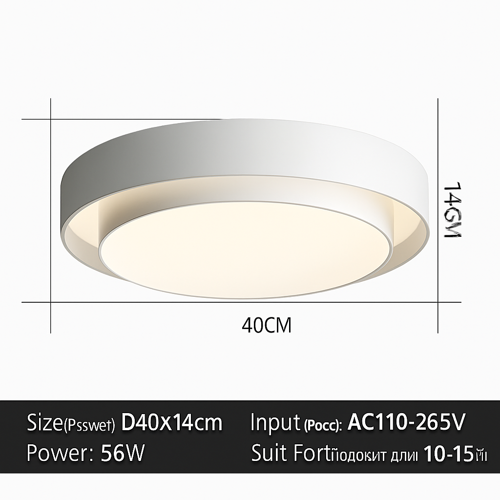plafonnier led moderne design intérieur lumineux avec intensité variable