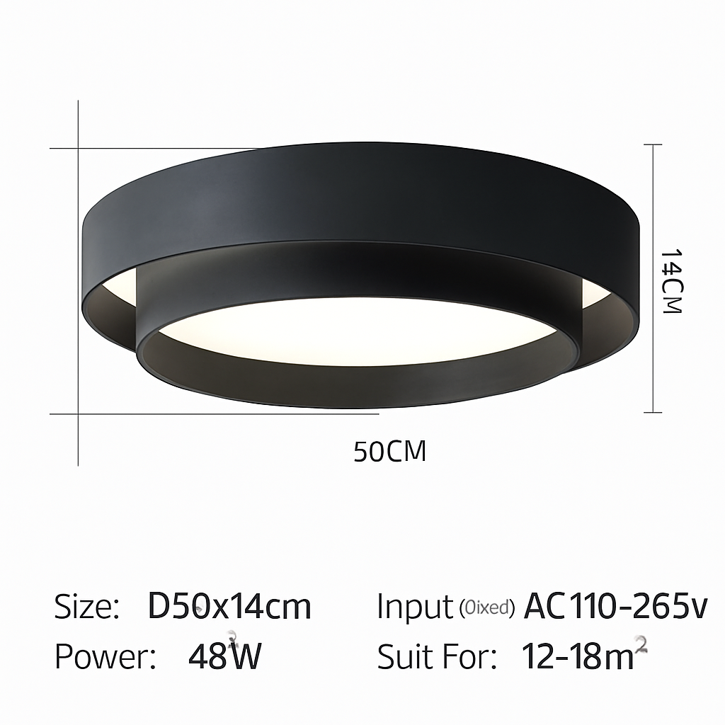 plafonnier led moderne design intérieur lumineux avec intensité variable