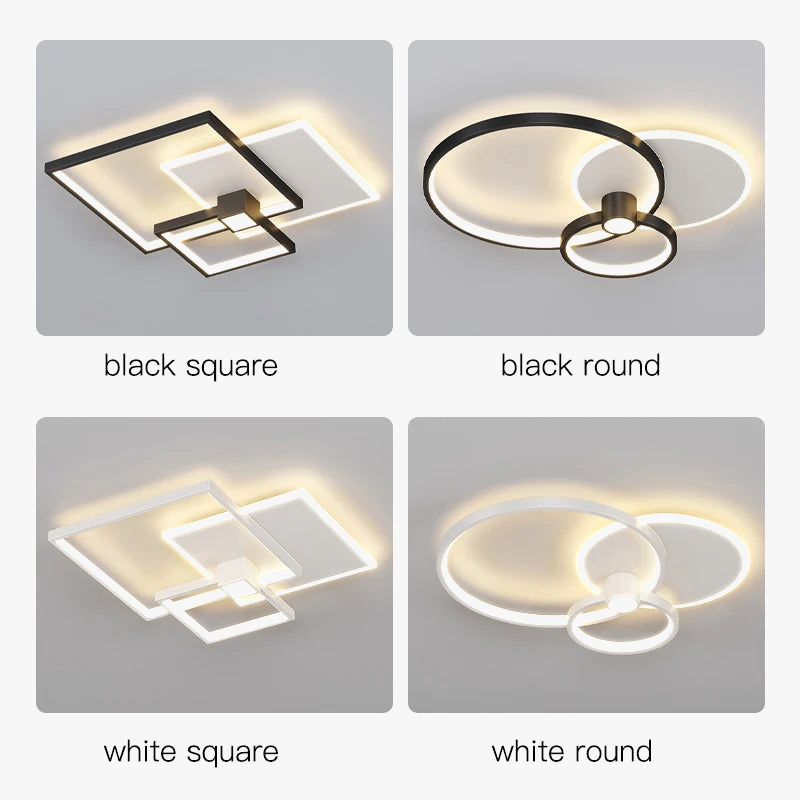 plafonnier led moderne design rectangulaire minimaliste lumineux