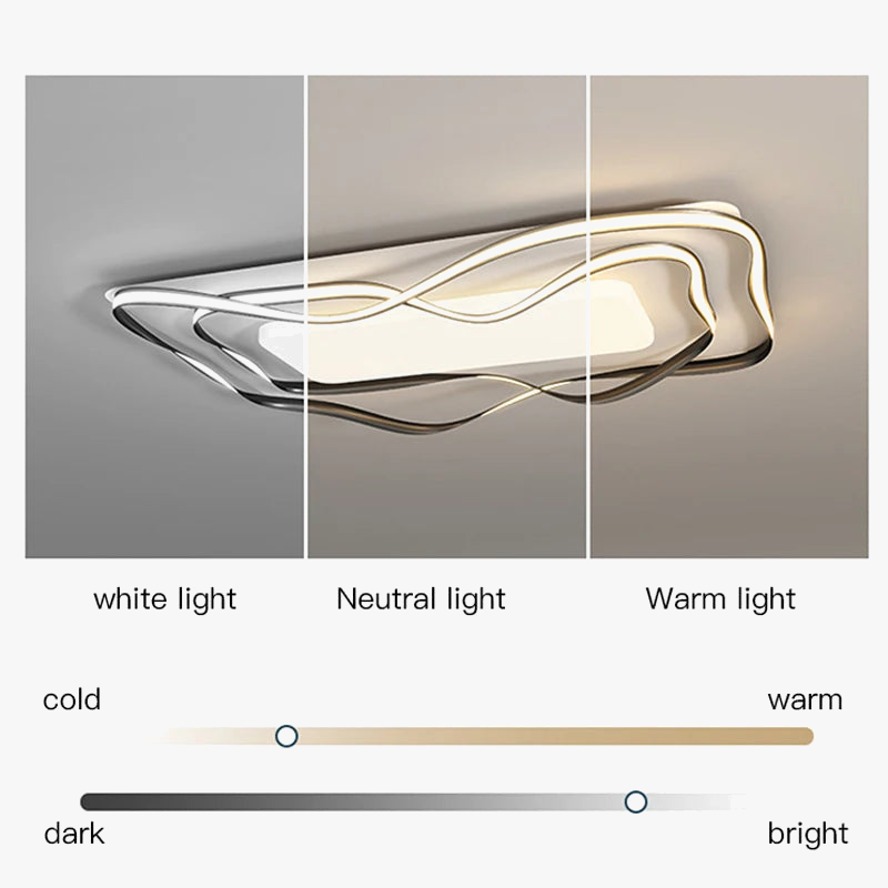 plafonnier led moderne design simple avec télécommande