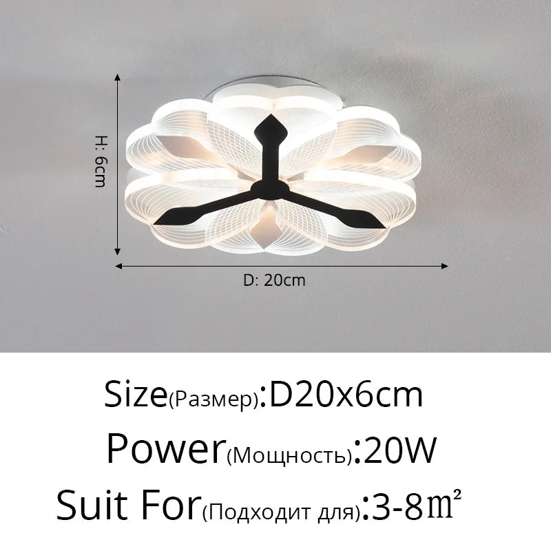 plafonnier led moderne en acrylique pour décoration intérieure