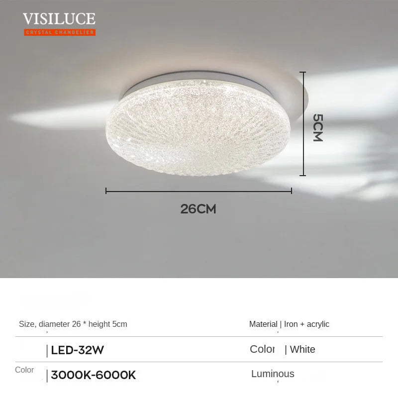 plafonnier led moderne en acrylique pour décoration intérieure