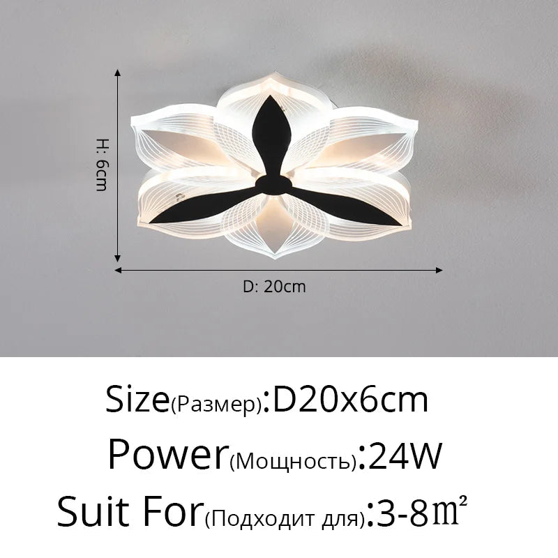 plafonnier led moderne en acrylique pour décoration intérieure